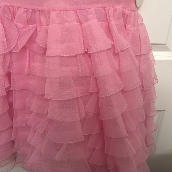 STAUD Pink Ruffled Mini Dress - Picture 10 of 13